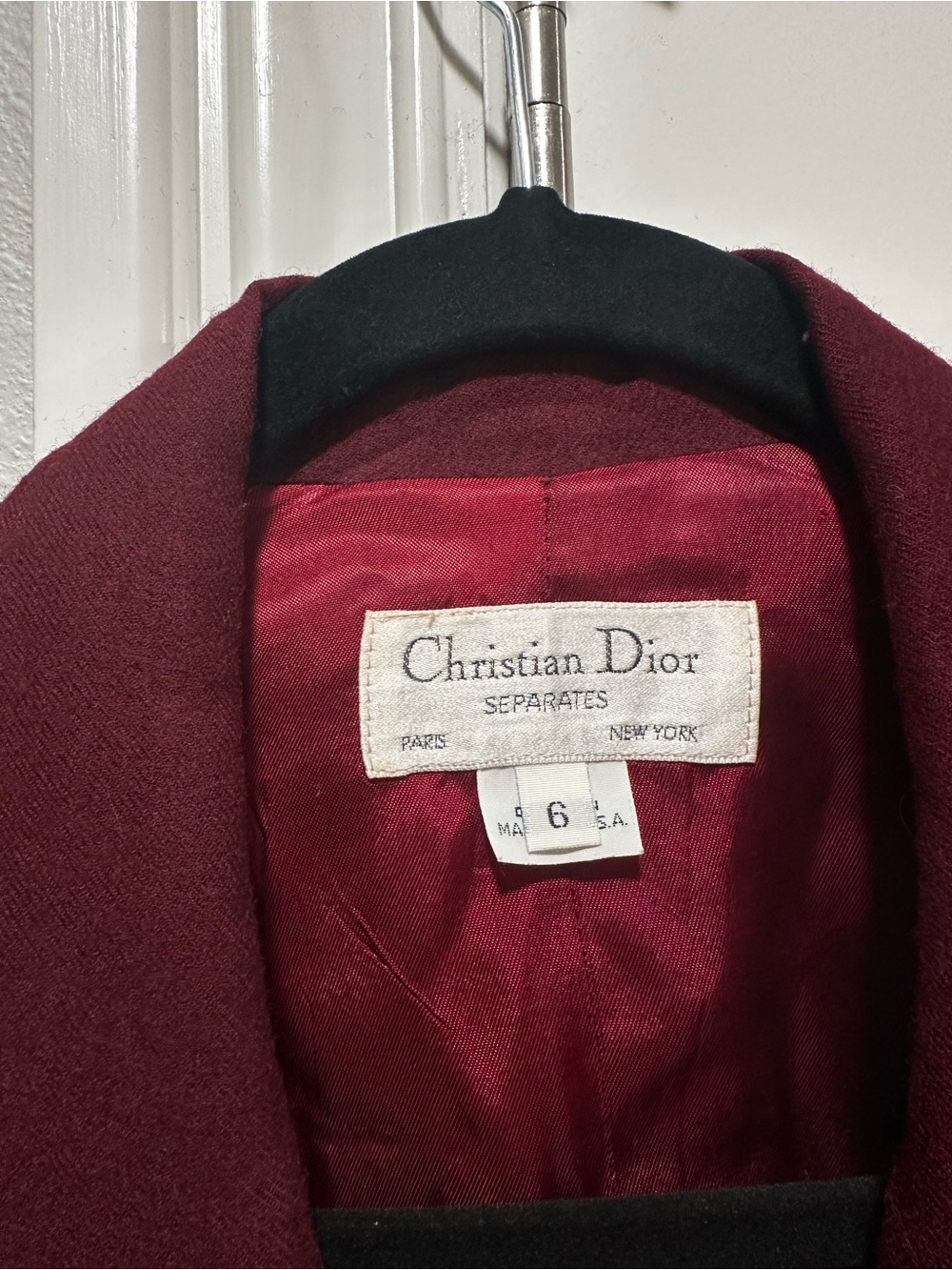 Dior Burgundy Women's Blazer Jacket